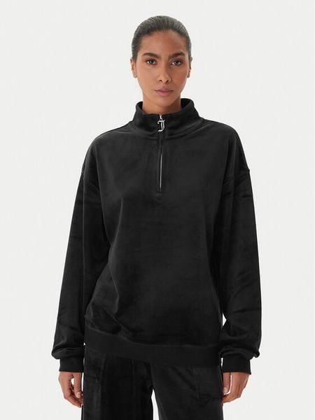 Juicy Couture Bluza JCBAS224810 Czarny Regular Fit. Czarne bluzy damskie Juicy Couture, m, bez wzorów, z syntetyku, bez kaptura. Za 242.99 zł.