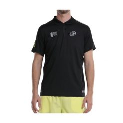 Koszulka Polo z krótkim rękawem Męska Bullpadel Liceo Czarny. Czarne koszulki sportowe męskie bullpadel, m, bez wzorów, bez kołnierzyka, bez ramiączek. W wyprzedaży za 173.85 zł.