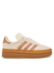 Adidas Sneakersy Gazelle Bold KI4707 Beżowy. Brązowe buty sportowe dziewczęce Adidas, bez wzorów, ze skóry, bez zapięcia. Za 349.99 zł.