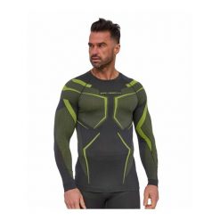 Bluza męska termoaktywna Brubeck DRY. Szare bluzy męskie Brubeck, m, bez wzorów, z poliamidu, bez kaptura. Za 159.99 zł.
