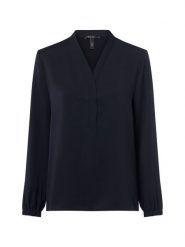 Marc Cain Bluzka damska Kobiety niebieski jednolity, 36. Niebieskie bluzki damskie Marc Cain, bez wzorów, eleganckie, bez kołnierzyka, bez ramiączek. Za 749.95 zł.