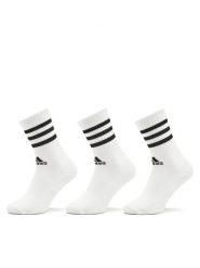 Adidas Skarpety długie 3-Stripes Cushioned Crew Socks 3 Pairs HT3458 Biały. Białe skarpety damskie Adidas, bez wzorów, z bawełny. Za 59.99 zł.