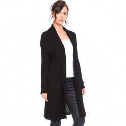 Kardigan "Liliane" w kolorze czarnym. Czarne kardigany damskie Cosy Winter, prążkowane. W wyprzedaży za 159.95 zł.