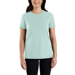 Koszulka bawełniana damska Carhartt Lightweight Crewneck Tencel. Zielone t-shirty damskie Carhartt, s, bez wzorów, z bawełny, bez kołnierzyka. Za 123.99 zł.