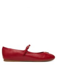 Guess Baleriny FLTKLD LEA02 Czerwony. Czerwone baleriny damskie Guess, z aplikacjami, ze skóry, bez obcasa. Za 399.99 zł.