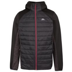 Trespass Darwood - Męska kurtka aktywna Tp50 czarna. Czarne kurtki męskie Trespass, m, bez wzorów, z dzianiny, sportowe, bez kaptura. Za 334.99 zł.