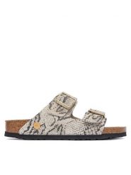 Birkenstock Klapki Arizona Print 1033065 Beżowy jasny. Brązowe klapki damskie Birkenstock, bez wzorów, ze skóry, bez obcasa. Za 629.99 zł.
