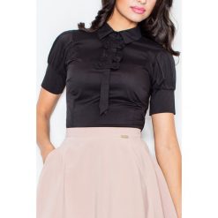 Czarna Elegancka Bluzka z Kokardkami. T-shirty i topy dla dziewczynek marki Molly.pl. Za 73.00 zł.