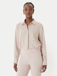 Rinascimento Koszula CFC0127372003 Beżowy Regular Fit. Brązowe bluzki damskie Rinascimento, l, bez wzorów, z syntetyku, bez kołnierzyka, bez ramiączek. Za 299.99 zł.