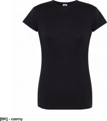 JHK T-shirt damski JHK TSRLPRM - premium z krótkim rękawem, dopasowany do sylwetki, single jersey, 170 g - czarny L. Czarne t-shirty damskie JHK, l, bez wzorów, z jersey, bez kołnierzyka. Za 14.98 zł.