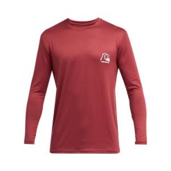 Koszulka surfingowa z długim rękawem UPF 50 dla Mężczyzn DNA SURF Czerwony. Czerwone bluzki z długim rękawem męskie Quiksilver, m, bez wzorów, z bawełny, bez kołnierzyka. Za 169.99 zł.