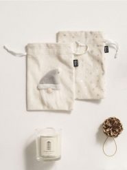 Torby świąteczne 2 pack - biały. Białe torby i plecaki dziecięce Sinsay. W wyprzedaży za 7.99 zł.