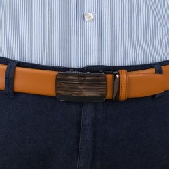 Pasek męski skórzany 3,5 cm klamra automatyczna Beltimore camel 02-563 : Kolory - brązowy, beżowy, Rozmiar pasków - r.115-130 cm. Brązowe paski damskie bez wzorów, ze skóry, wizytowe. Za 64.99 zł.