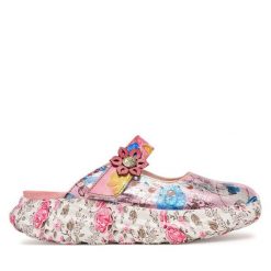 Klapki Laura Vita. Czerwone klapki damskie Laura Vita, bez wzorów, bez obcasa. Za 389.99 zł.