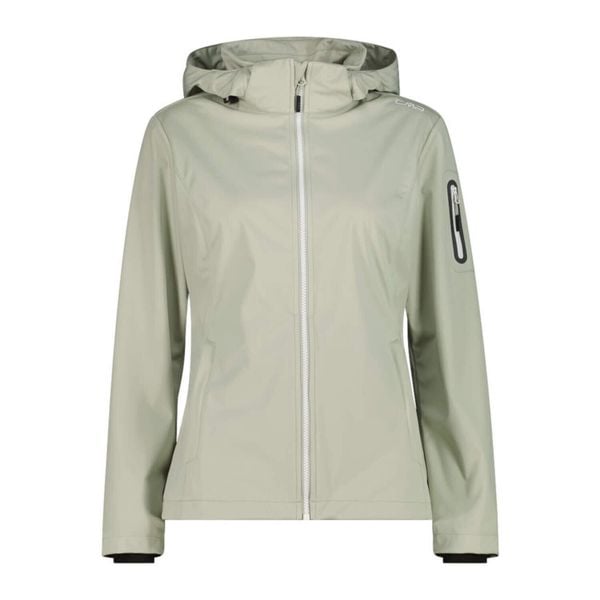 Kurtka softshell damska CMP 39A5016 Zip Hood. Zielone kurtki damskie CMP, l, bez wzorów, z materiału, z kapturem. Za 312.50 zł.