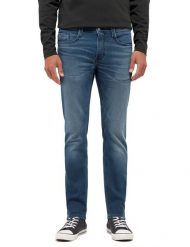 Męskie Spodnie jeansowe Mustang Style Oregon Slim K Denim Blue 1015873 5000 583. Niebieskie spodnie materiałowe męskie Mustang, l, bez wzorów, z denimu. W wyprzedaży za 113.99 zł.