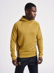 Bluza z kapturem Hummel Cima XK. Żółte bluzy męskie Hummel, na zimę, xl, bez wzorów, z dresówki, z kapturem. Za 277.40 zł.