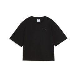 Damska koszulka Essentials Elevated o luźnym kroju PUMA. Czarne koszulki sportowe damskie Puma, xl, bez wzorów, z bawełny, bez kołnierzyka, bez ramiączek. Za 119.00 zł.
