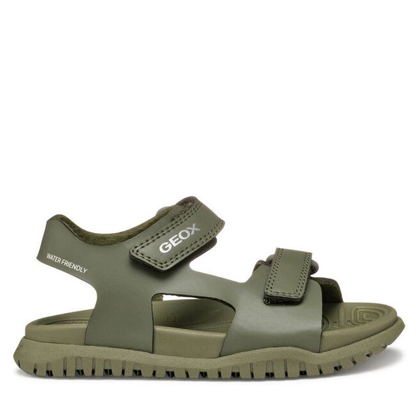 Sandały Geox. Brązowe sandały chłopięce Geox, bez zapięcia. Za 209.99 zł.