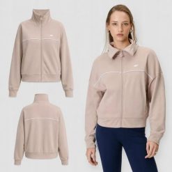 BLUZA DAMSKA DRESOWA 4F SPORTOWA TRENINGOWA NA CO DZIEŃ KOLOR BEŻOWY. Brązowe bluzy damskie 4f, l, bez wzorów, z bawełny, bez kaptura. Za 132.85 zł.