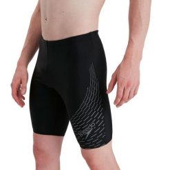Jammery kąpielowe męskie Speedo Medley Logo Jammer. Czarne kąpielówki męskie Speedo, m, bez wzorów, do pływania. Za 163.33 zł.