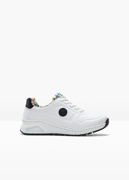 Sneakersy Rieker. Białe obuwie sportowe damskie bonprix, bez wzorów. Za 269.99 zł.