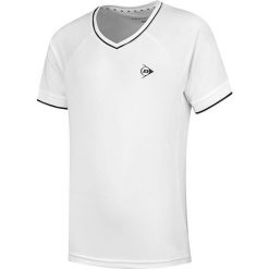 Koszulka sportowa dziewczęca Dunlop Club Crew Tee Girl. Białe bluzki dla dziewczynek Dunlop, bez wzorów, bez kołnierzyka, bez ramiączek. Za 119.99 zł.