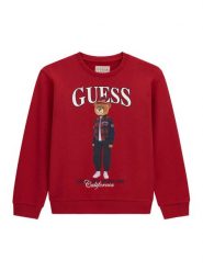 Guess Bluza L6BQ14 K6130 Czerwony Regular Fit. Czerwone bluzy dla chłopców Guess, z aplikacjami, z bawełny, bez ramiączek, bez kaptura. Za 174.99 zł.
