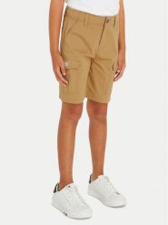 Tommy Hilfiger Szorty materiałowe KB0KB08799 Beżowy Straight Fit. Brązowe szorty dla chłopców Tommy Hilfiger, bez wzorów, z bawełny. Za 239.99 zł.