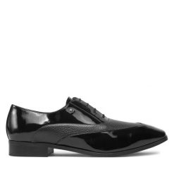 Półbuty Baldowski. Czarne eleganckie półbuty Baldowski, wizytowe, bez zapięcia. Za 709.99 zł.