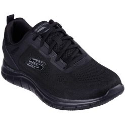 Adidasy Skechers Track Broader, Mężczyźni. Czarne buty sportowe męskie Skechers, z gumy, bez zapięcia, na fitness i siłownię. Za 381.00 zł.
