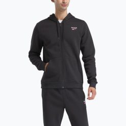 Bluza Reebok Identity SL Fleece FZ. Czarne bluzy męskie REEBOK FITNESS, m, bez wzorów, bez kaptura, na fitness i siłownię. Za 209.99 zł.