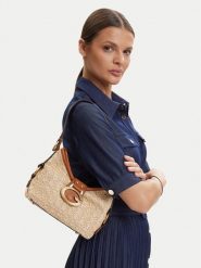 Guess Torebka Camden Mini HWRB93 08720 Beżowy. Brązowe torebki do ręki damskie Guess, z aplikacjami, z materiału, bez dodatków. Za 419.99 zł.