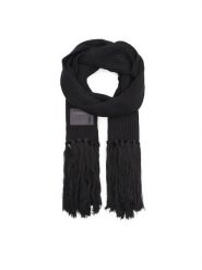 Patrizia Pepe Szal 2F0049/K070-K103 Czarny. Czarne rękawiczki damskie Patrizia Pepe, bez wzorów, z materiału. Za 779.99 zł.