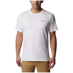 Koszulka męska Columbia North Cascades. Białe koszulki sportowe męskie Columbia, m, bez wzorów, bez kołnierzyka, bez ramiączek. Za 119.99 zł.
