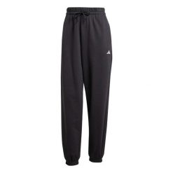 Damskie spodnie dresowe adidas Essentials. Czarne spodnie dresowe damskie Adidas, bez wzorów, z dresówki, na fitness i siłownię. Za 269.50 zł.