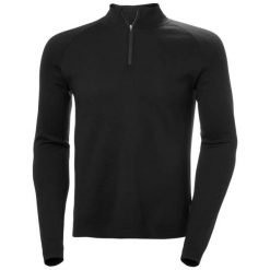 Koszulka z długim rękawem i zamkiem błyskawicznym 1/2 Helly Hansen Lifa. Czarne bluzki z długim rękawem męskie Helly Hansen, l, bez wzorów, z materiału, klasyczne, bez kołnierzyka. Za 592.50 zł.
