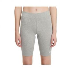Spodenki treningowe damskie Nike Essentials Bike. Szare szorty sportowe damskie Nike, l, bez wzorów, z bawełny, retro, na fitness i siłownię, dri-fit (nike). Za 149.75 zł.