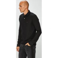 Tommy Hilfiger - Longsleeve. Czarne bluzki z długim rękawem męskie Tommy Hilfiger, z bawełny, polo. Za 299.90 zł.