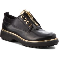 Półbuty GEOX - D Asheely Plus B D84ACB 00043 C9999 Black. Czarne półbuty damskie Geox, ze skóry ekologicznej. Za 629.00 zł.
