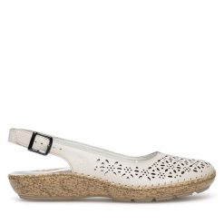 Sandały Rieker. Brązowe sandały damskie Rieker, bez wzorów, bez obcasa, na płaskiej podeszwie, bez zapięcia. Za 289.99 zł.