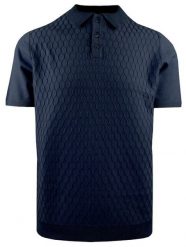 Męska Koszulka Polo z Dzianiny - Brave Soul - Granatowa. Niebieskie koszulki polo męskie Brave Soul, na lato, l, bez wzorów, z dzianiny, casualowe, bez ramiączek. Za 129.00 zł.