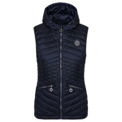 Damska pikowana kamizelka LOAP Ilmanax, wodoodporna, S. Niebieskie kurtki damskie ZEAGLE, na zimę, s, bez wzorów, z puchu, bez kaptura. Za 180.29 zł.