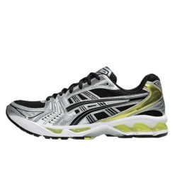 Buty do chodzenia dla dorosłych ASICS Gel-Kayano 14 Black Lemon Spark. Białe obuwie sportowe damskie Asics, bez wzorów, z materiału, do biegania, asics gel kayano. Za 1,246.45 zł.