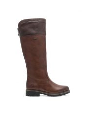 Remonte Kozaki R6581-22 Brązowy. Brązowe kozaki damskie Remonte, ze skóry, bez obcasa, na płaskiej podeszwie. Za 495.00 zł.