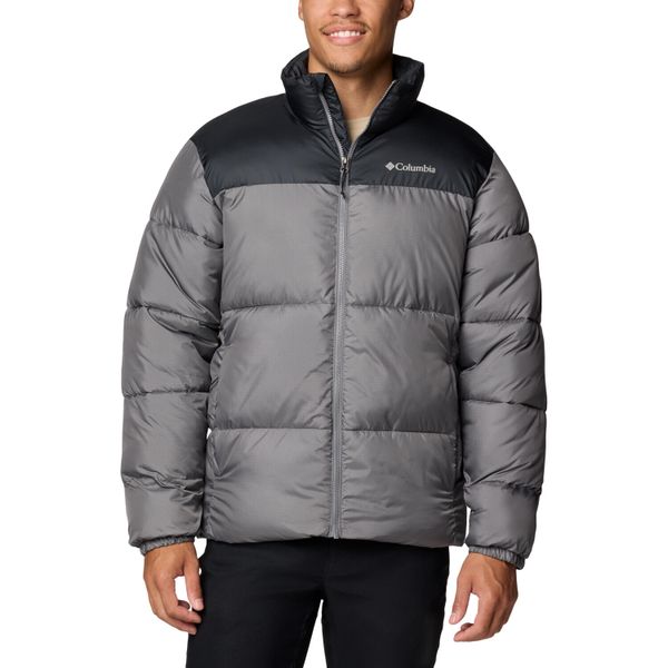 Kurtka sportowa męska Puffect III Jacket. Szare kurtki męskie Columbia, l, bez wzorów, z materiału, sportowe, bez kaptura. Za 449.99 zł.