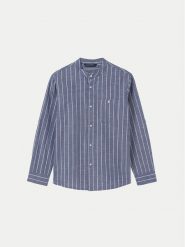 Mayoral Koszula 6141 Granatowy Regular Fit. Niebieskie koszule dla chłopców Mayoral, bez wzorów, z bawełny, bez kołnierzyka, bez ramiączek. Za 79.99 zł.
