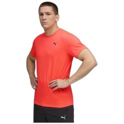 Męska koszulka Puma Ess Solid Cat, różowa, 2xl. Brązowe buty sportowe męskie Puma, bez zapięcia, na fitness i siłownię. Za 101.83 zł.
