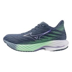 Damskie buty do biegania Mizuno Wave Rider. Białe obuwie sportowe damskie Mizuno, bez wzorów, z materiału, do biegania, mizuno wave. Za 389.99 zł.