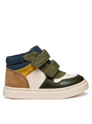 Geox Sneakersy B Nashik B465NA 08522 C1M3X S Khaki. Brązowe buty sportowe chłopięce Geox, bez wzorów, ze skóry, bez zapięcia. Za 249.99 zł.